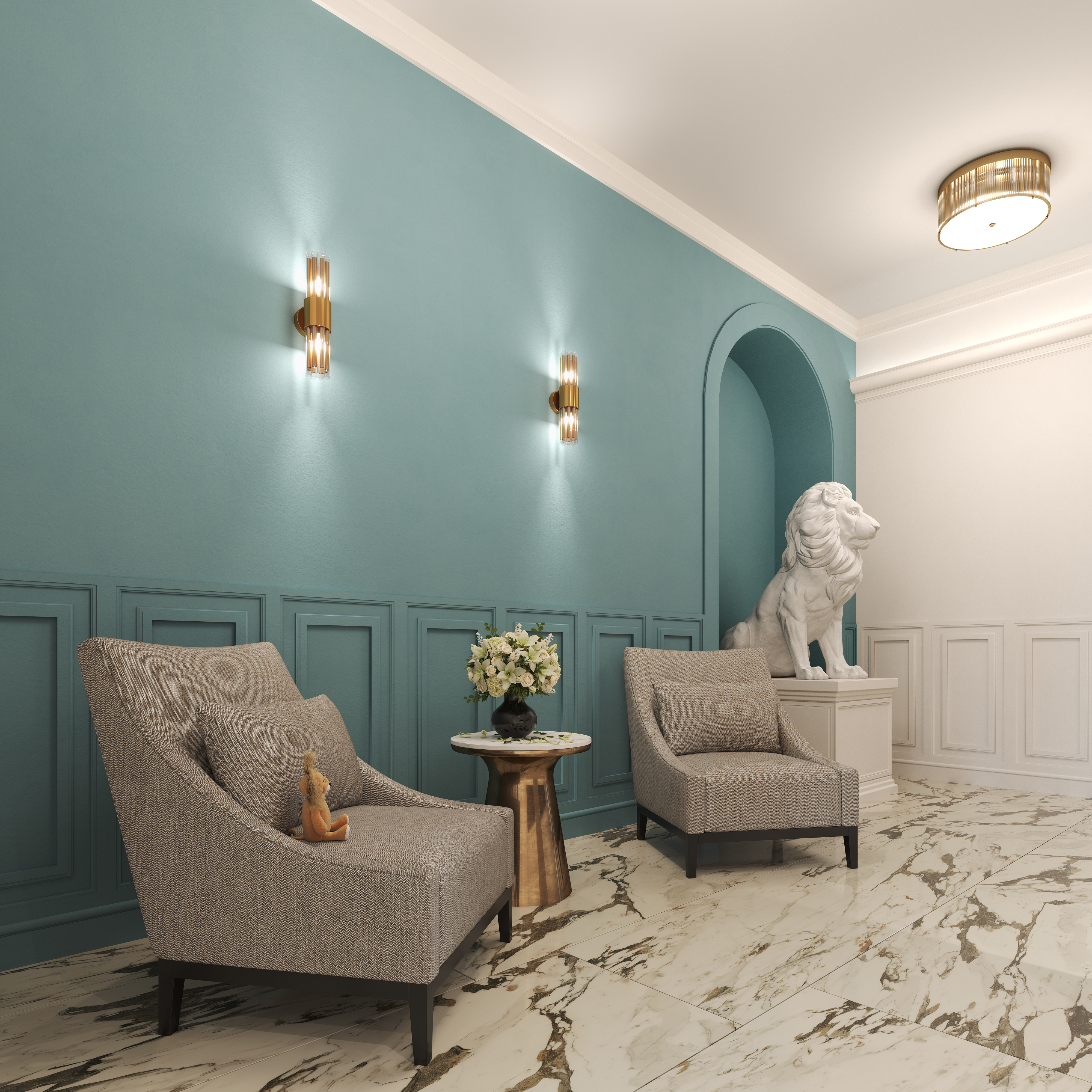 Вестибюли с мягкими зонами и колясочными